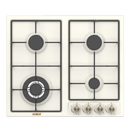 Pachet - Cuptor Incorporabil Rustic Samus SC630VTA9 Beige, 74 L, 9 Functii, Autocuratare Catalitica, Clasa A + Plita Gaz Samus PSG-64VS3, 58 cm, 4 Arzatoare, WOK, Bej [3]