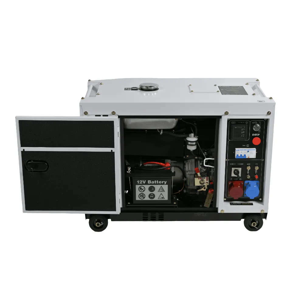 PACHET - Generator de curent trifazat cu motor diesel Hyundai DHY8600SE-T, putere motor 12 CP, Putere maxima 7.9 kVA, tensiune 380 / 220 V + Automatizare trifazata ATS12-3P [6]
