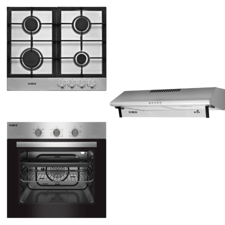 Electronice & Electrocasnice - Pachet-Hota clasica Samus SM62S Eco + Plita incorporabila Samus PSG-64SX3 + Cuptor electric incorporabil SC616GTXV