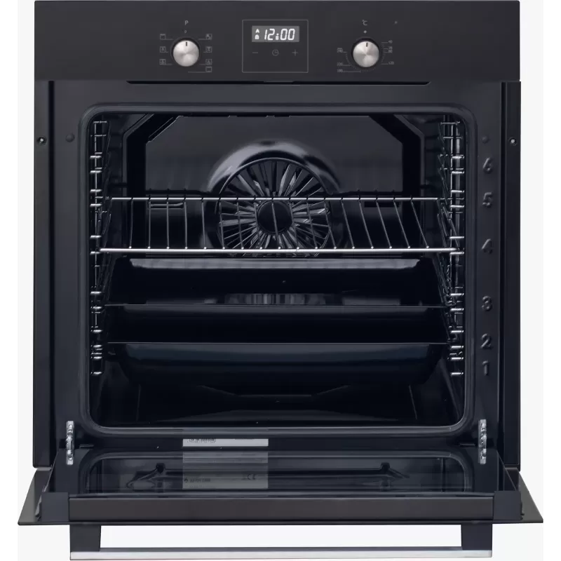 Pachet incorporabil Ambra Duet Studio Casa, Cuptor electric multifunctional si plita sticla gaz, 8 functii, Timer digital, 80 l, Sticla neagra [1]