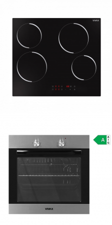 Aragazuri si plite - Pachet Incorporabile Plita incorporabila VIVAX BH-04MVC, Vitroceramica, Patru zone de gatit, Boost, Control touch+ Cuptor incorporabil VIVAX BO-624MH X, Electric, Clasa A, 62L, Trei programe, Grill, T