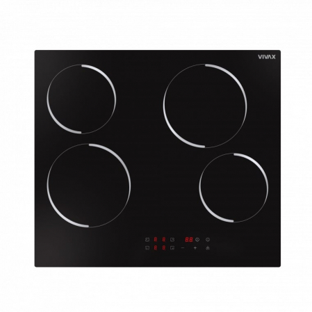 Pachet Incorporabile Plita incorporabila VIVAX BH-04MVC, Vitroceramica, Patru zone de gatit, Boost, Control touch+ Cuptor incorporabil VIVAX BO-624MH X, Electric, Clasa A, 62L, Trei programe, Grill, T [1]
