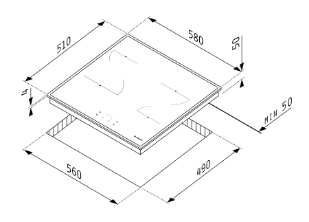 Pachet Incorporabile Pyramis Megalo Premium Inox 3P, cuptor electric 69L, 8 funcții, clasa A, timer mecanic, butoane rotative mari, ghidaje cromate și plită vitroceramică 4 zone, 9 trepte, ramă inox [3]