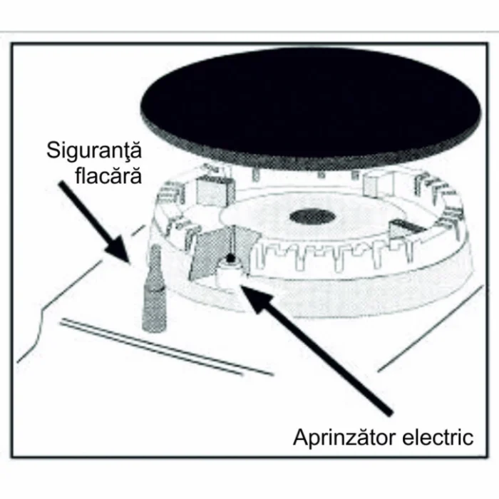 Pachet incorporabile SAMUS- Hota incorporabila Samus HS6030TX,1 motor, 67 W, latime 60 cm, 2 trepte absorbtie+Plita incorporabila Samus PSG-75SX, arzator Wok, aprindere electrica [4]
