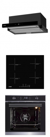 Aragazuri si plite - Pachet incorporabile SAMUS- Hota incorporabila Samus HS6061DTGB+Plita incorporabila inductie Samus PSI-64BG7+Cuptor incorporabil Samus SC626GDXC9