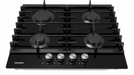 Pachet - Plită incorporabilă Heinner HBH-M421IRFGBK, 4 Zone Gaz, Sticlă Neagra + Hota incorporabila decorativa DCH-350RGBK, absorbtie 276.6 mc/h, 60 cm, Sticla neagra [1]