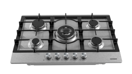Pachet - Plită Încorporabilă Heinner HBH-M705IWFIX, 5 Zone Gaz, Arzător Wok, Siguranță Avansată + Cuptor electric incorporabil HBO-S567LDTGC-IX, 56 l, 7 Functii, Grill, Display Touch, Clasa A, Inox​​​ [4]