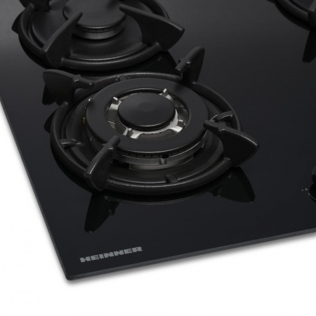 Pachet - Plita incorporabila Heinner HBH-V4IWFGBK, Gaz, 4 arzatoare, Arzator wok + Hota incorporabila telescopica Heinner HTCH-490GBK, 1 Motor, Putere de absorbtie 413.5 m3/H, Lumina LED, 90 cm, Negru [2]