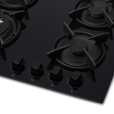 Pachet - Plita incorporabila Heinner HBH-V4IWFGBK, Gaz, 4 arzatoare, Arzator wok + Hota incorporabila telescopica Heinner HTCH-490GBK, 1 Motor, Putere de absorbtie 413.5 m3/H, Lumina LED, 90 cm, Negru [4]