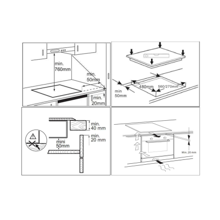 Pachet - Plita Incorporabila Inductie Samus PSI-64BG9, 60 cm, 4 Zone, Flex Zone, Boost, 7000 W + Cuptor Incorporabil Samus SC625GDX5, 75 L, 2000 W, Clasa A [1]
