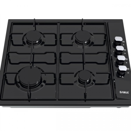 Pachet Plita incorporabila Samus PSG-64SB, 4 arzatoare, aprindere electrica, dispozitiv siguranta arzatoare, gratare metalice+ Butelie GPL 26L, Ceas Regulator, Furtun 2m și 2 Coliere [4]