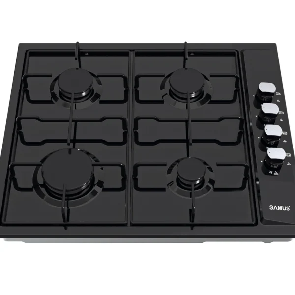 Pachet - Plita incorporabila Samus PSG-64SB, 4 arzatoare, aprindere electrica, Neagra + Cuptor incorporabil Samus SCE827GCF, 7 Functii, Negru + Hota decorativa Samus HS630DLB, latime 60 cm, Neagra [2]
