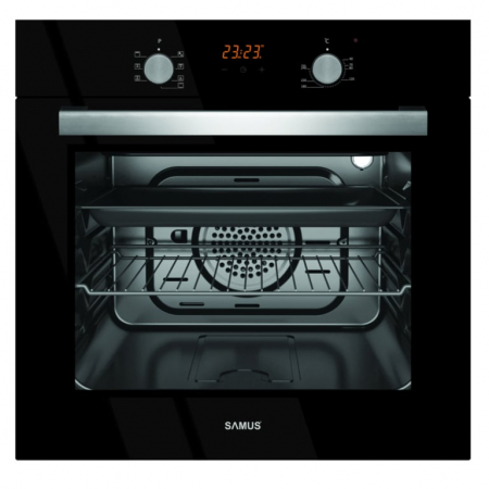 Pachet Plita incorporabila Samus PSG-64SG2+ Cuptor incorporabil Samus SC619EGV+ Chiuveta de bucatarie din inox MIXXUS, Culoare NANO-BLACK, Dimensiune 780 x 490mm [5]