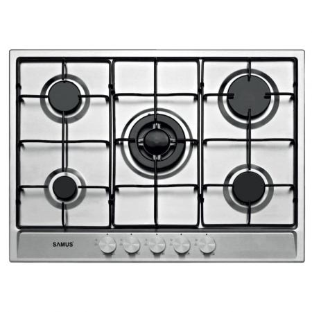 Pachet Plita incorporabila Samus PSG-75SX, arzator Wok, aprindere electrica, dispozitiv siguranta arzatoare+ Butelie GPL 26L, Ceas Regulator, Furtun 2m și 2 Coliere [3]