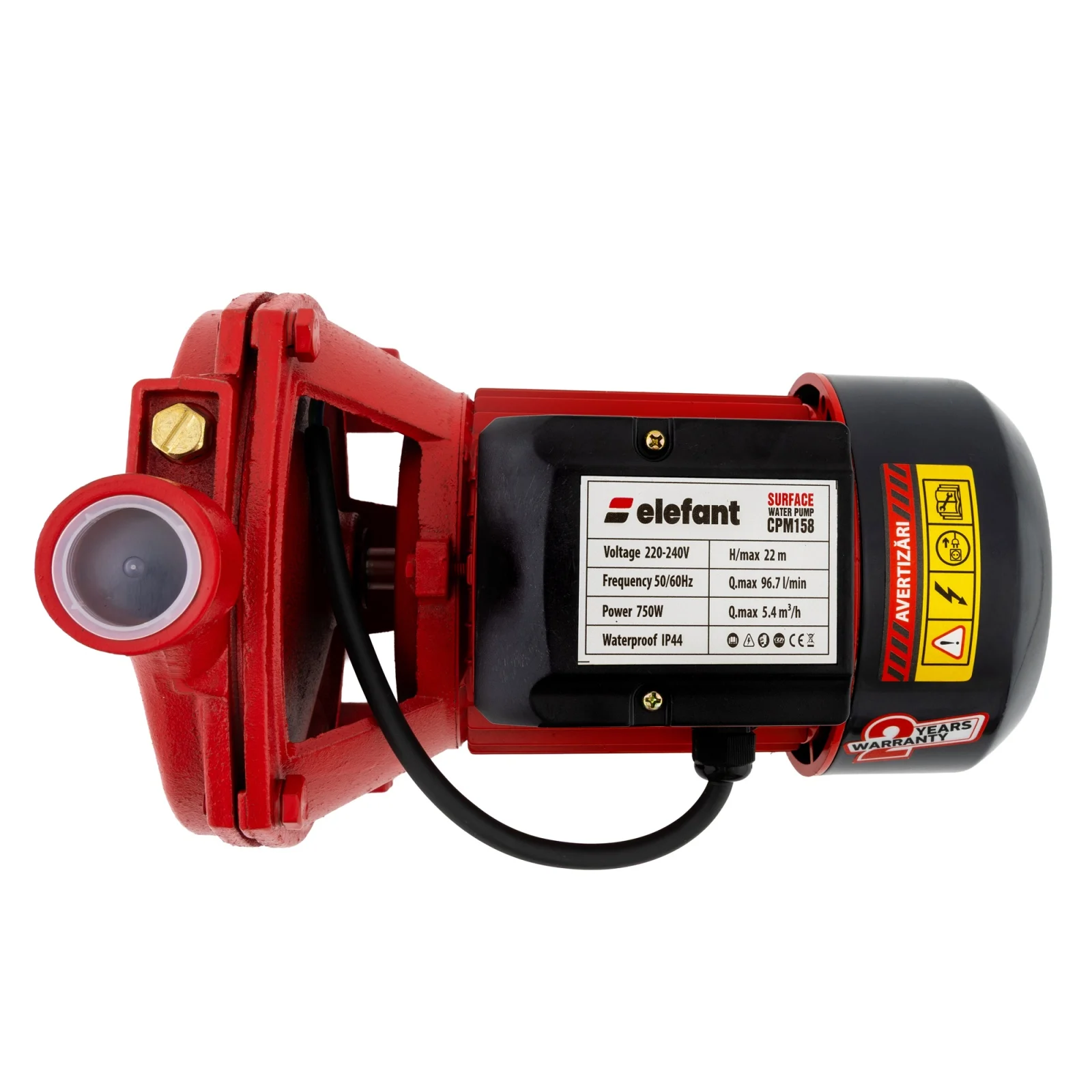 Pachet Pompa Centrifuga CPM 158, 750W, 2900rpm, H max. 30 m + Prescontrol automat 1.1 KW, 1.5 bar [7]