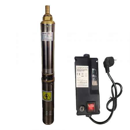 Pompe submersibile - Pachet - Pompa submersibila ELEFANT 4QJD2/8-750 W, 8 turbine, debit 5 m³/h + Panou de comanda