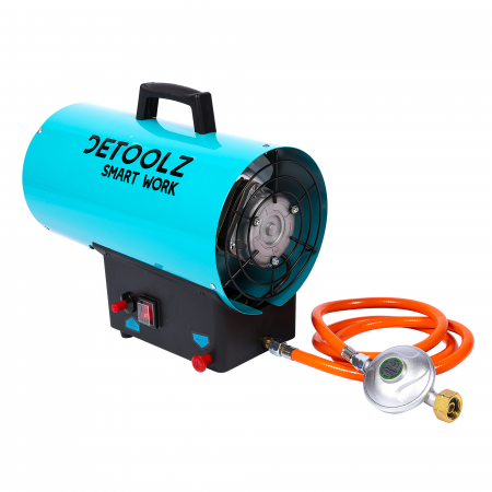 Pachet Sera Polietilenă 8 x 4 x 2.5m, Densitate 140g/mp Micul Fermier + Tun de căldură pe gaz GPL Detoolz DZ-EI108, 15KW, 320 m³/h [2]
