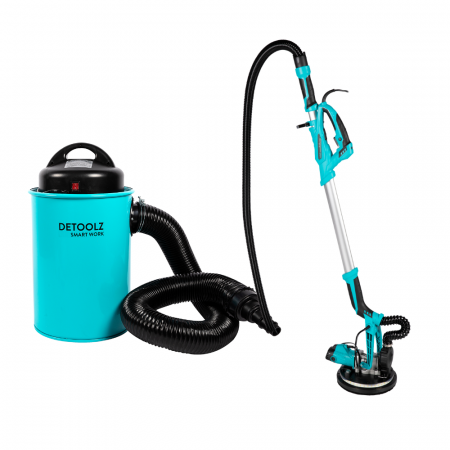 BRICOLAJ - Pachet - Slefuitor extensibil  pentru perete 750W, 215 disc + Aspirator pentru praf si rumegus 1100W, debit 183 mc/h, 50 L