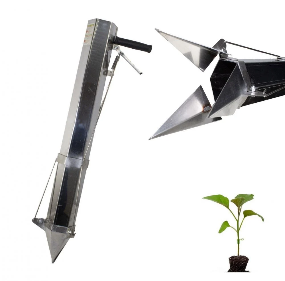 Pachet - Solar pentru legume 4x2x2m, 8 mp, folie UV4 verde din polietilena armata + Plantator manual pentru rasaduri ''Calamar'' [1]