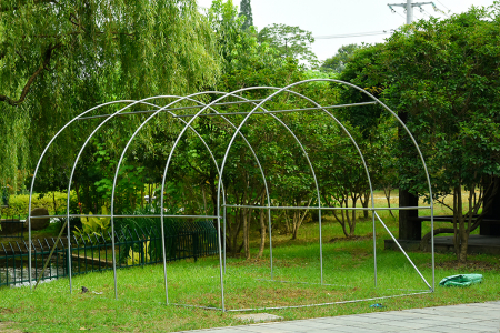 Pachet - Solar pentru legume 4x2x2m, 8 mp, folie UV4 verde din polietilena armata + Plantator manual pentru rasaduri ''Calamar'' [4]