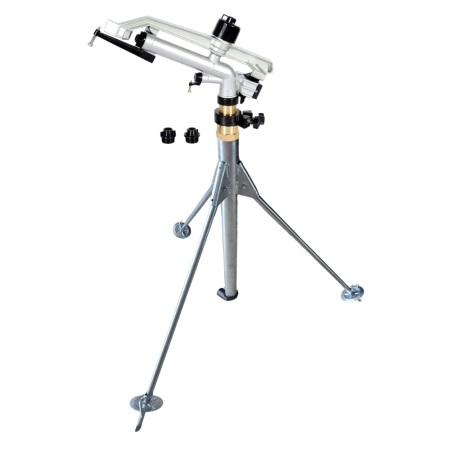 Pachet - ​​​​​​​Trepied telescopic aspersor 2 toli + Aspersor profesional pentru irigații 2 Toli, Sectorial/360°, Presiune 2-5 bar, Debit 9.1-23.4 m³/h, Rază 40-66 m, Duză 12-14-16 mm