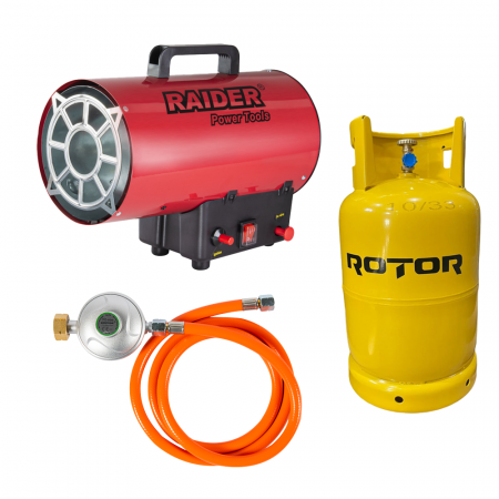 Climatizare si sisteme de incalzire - Pachet Tun, aeroterma pe gaz 15kW RD-GH15 + Butelie GPL 26L