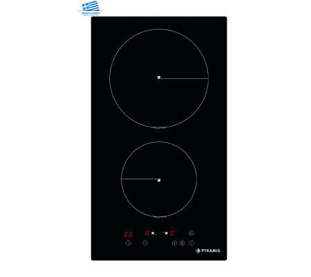 Aragazuri si plite - Plită cu inducție domino Pyramis PHI32230FMB, 2 zone de gătit, Touch Control, 9 trepte de putere, Booster, Timer integrat, finisaj elegant din sticlă neagră