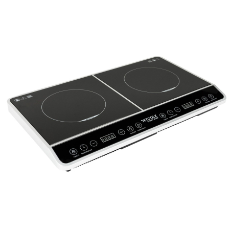 Plită cu inducție dublă Detoolz DZ-EI1010-G01, 3000W, suprafață ceramică, 2 zone de gătit [1]