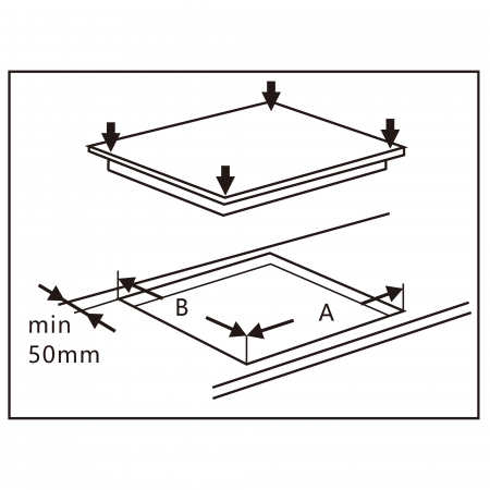 Plită incorporabilă cu inducție Samus PSI‑64BMG10, 60 cm, 4 zone gătit, 7 000 W, touch control, timer, 9 trepte, booster, sticlă ceramică neagră mată [3]