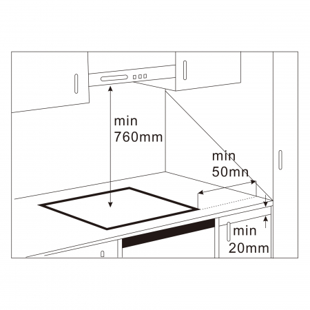 Plită incorporabilă cu inducție Samus PSI‑64BMG10, 60 cm, 4 zone gătit, 7 000 W, touch control, timer, 9 trepte, booster, sticlă ceramică neagră mată [2]