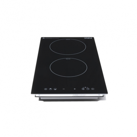Plita incorporabila domino VIVAX BH-02MIN, Inductie, Doua zone de gatit, Boost, Control touch, Timer, 3500 W, Timer digital, Protectie copii, Indicator caldura reziduala, Sticla securizata, 30 cm, Neg [3]