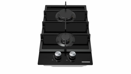 Plita incorporabila Heinner HBH-M302FGBK, 2 arzatoare, Gratar fonta, Aprindere electrica, Dispozitiv de siguranta, 30 cm, Neagra [1]
