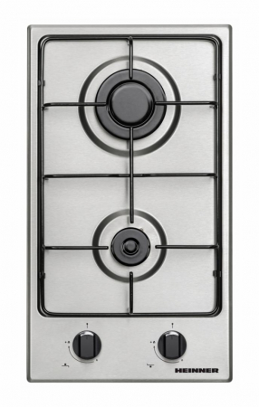Aragazuri si plite - Plita incorporabila Heinner HBH-V302EIX, Gaz, 2 arzatoare, Dispozitiv de siguranta, 30 cm, Inox