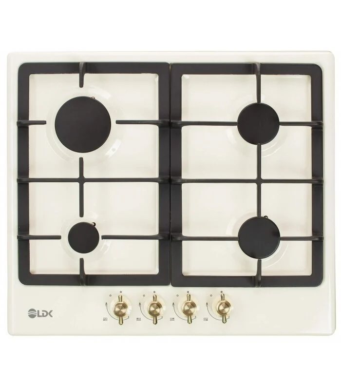 Electronice & Electrocasnice - Plita incorporabila LDK Oviedo JZ4BEIGE60, Gaz, 4 arzatoare, Aprindere electrica, Gratare fonta, Siguranta, Dimensiuni (Î x L x A) (cm): 9 x 59 x 51, Bej