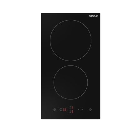 Aragazuri si plite - Plita incorporabila vitroceramica, VIVAX BH-02MVC, Doua zone de gatit, Boost, Control touch, Timer, 3000 W, Timer digital, Setari putere in 9 trepte, Protectie copii, Indicator caldura reziduala, Stic