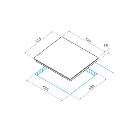 Plită pe gaz Pyramis 60KF 3050, 4 arzătoare + arzător wok, grătare mate, finisaj inox [1]