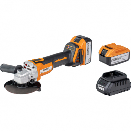 BRICOLAJ - Polizor unghiular brushless Ø125mm 18V 2 acumulatori x 4Ah, geanta BK-BAG73