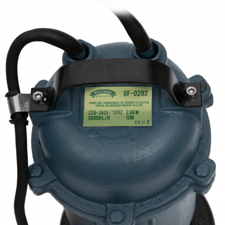 Pompa cu tocator pentru apa murdara, 2600W, 12000 L/H, 2 toli, 12m3/ora, Euroaqua pentru FOSA, GF-0292 [5]