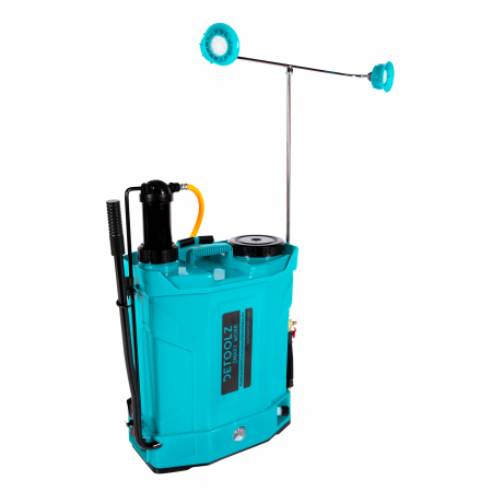 Pompa de stropit 2 in 1 ( acumulator si manuala), debit 2.6 l/ min, 5 duze, presiune 5.5 bar, Detoolz16L, DZ-PA1007-S001-G01 [12]