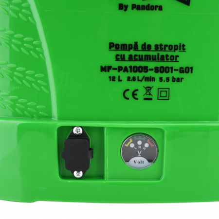 Pompa de stropit cu acumulator Micul Fermier 12L, 5.5 Bari, lance 80 cm, debit 2.6 L/min, acumulator 12 V, 8 Ah,MF-PA1005-S001-G01 + Atomizor electric portabil 80W [6]