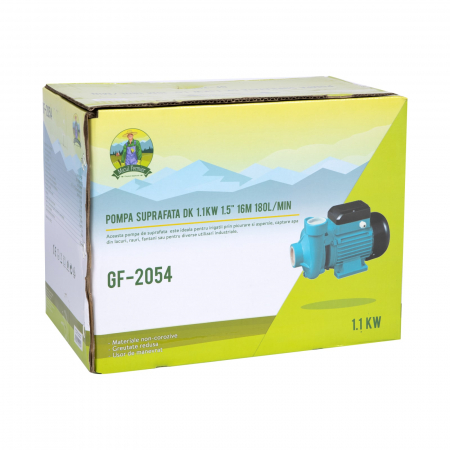 Pompa de suprafata DK 1.1KW, 1.5" ,16m, 180l/min, Micul Fermier GF-2054 [6]