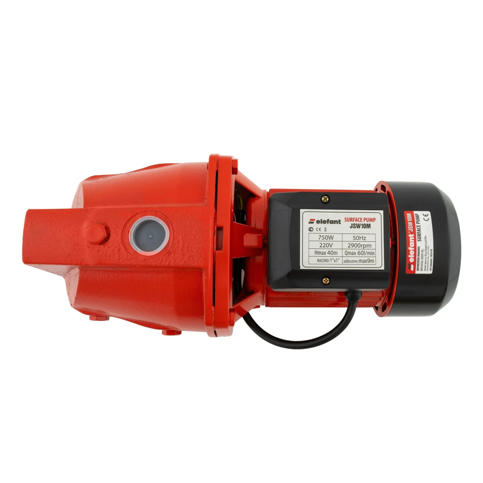 Pompa de suprafata Elefant JSW10M, 750W, 2900 rpm, H max. 40 m, adancime 9 m, 60 l/min [3]