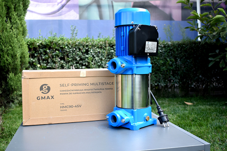 Pompă multietajată autoamorsantă verticală Gmax HMC90-6SV, 1,75 HP, aspiratie de la 8 m, debit 5,4 m³/h, Hmax 70 m, presiune 7 bar, 1 tol [5]
