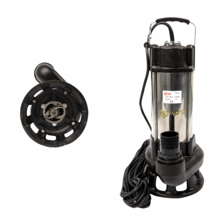 Pompa submersibila cu dublu tocator pentru apa murdara, DDT, V1500T, 1500 W, Inox, debit 20 m³/h [2]