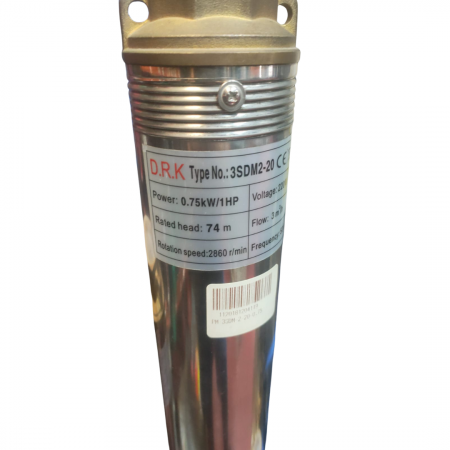 Pompă submersibilă D.R.K. 3SDM2-20 0.75 kW 220V 74m 3m³/h Ø75mm [1]