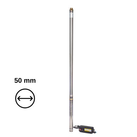 Pompe submersibile - Pompa submersibila de foraj Gmax 50QJD 50QJD130-0.25, Debit 1.5 m3/h, Diametru 53 mm, Putere 250 w,  coloana 37 m