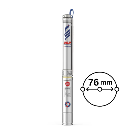 Pompe submersibile - Pompa submersibila Pedrollo 3SRm1/21 putere 0,37 kW, debit 30 l/min, monofazata, 76 mm, pentru apa curata