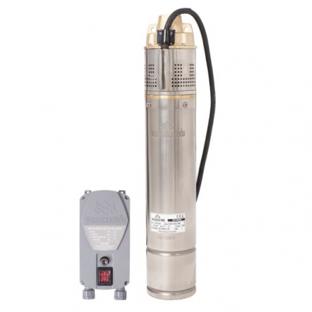 Pompa submersibila periferica Wasserkonig SI13055, diametru 4", 1800 W, debit 3300 l/h, inaltime refulare 130 m [1]