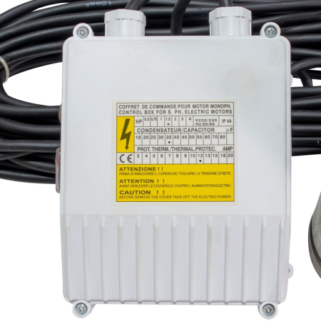 Pompă submersibilă RURIS Aqua 104, 1100W, 100 m, debit 1.8 m³/h, 4", pentru apă curată, inox, cablu 30 m, panou control, bobinaj cupru, 230V [2]