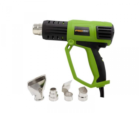 Suflante cu aer cald - Pistol aer cald Procraft 2500 Industrial cu Accesorii 2500W, 70-650 grade C, 2 Trepte